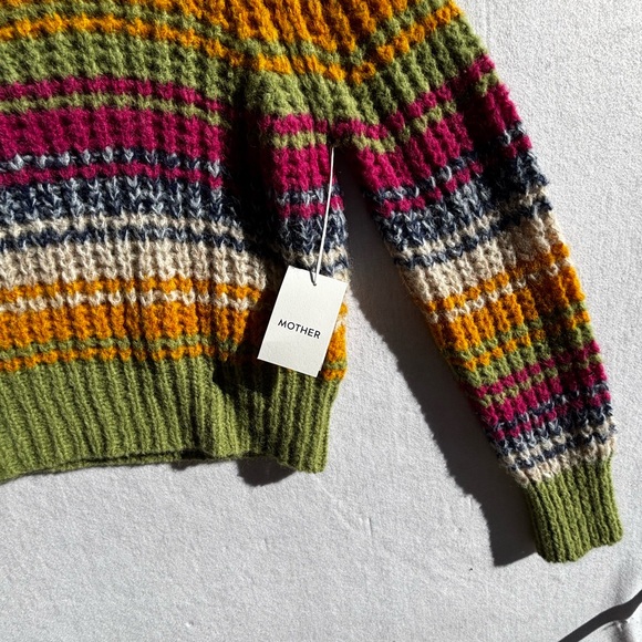 MOTHER Colorful Striped Crew Neck Sweater - Picture 4 of 6